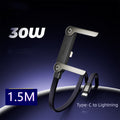 2-in-1 Braided Fast Charging Cable with Integrated Phone Stand