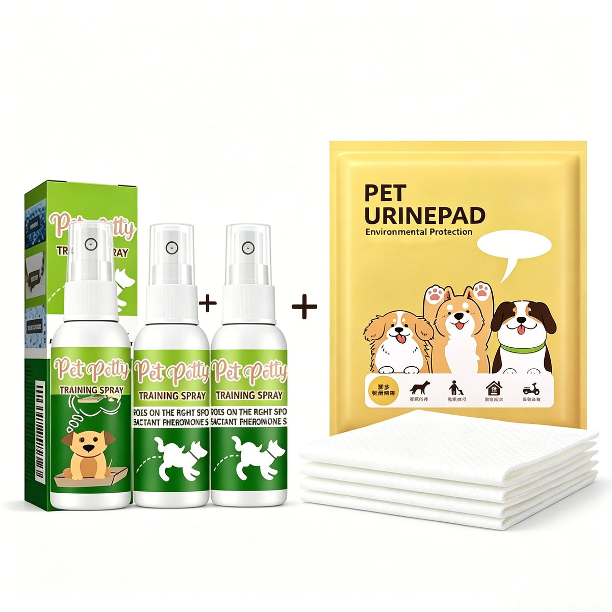 A spray that promotes defecation in pets
