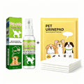 A spray that promotes defecation in pets