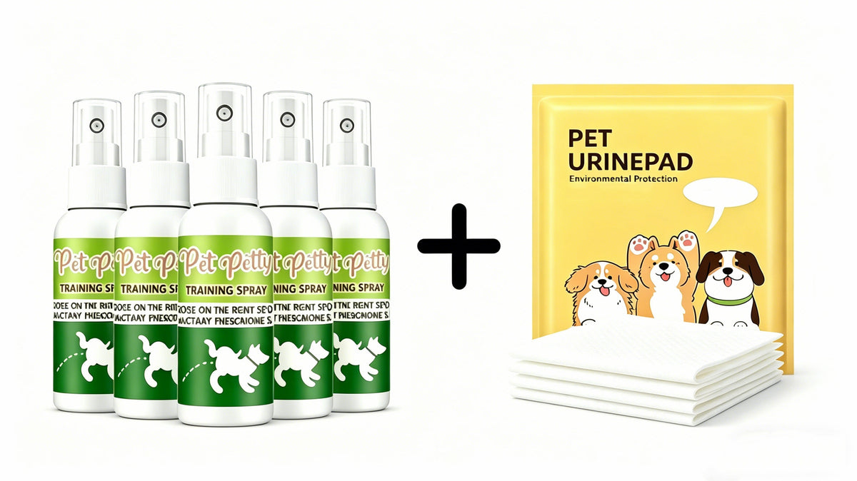 A spray that promotes defecation in pets
