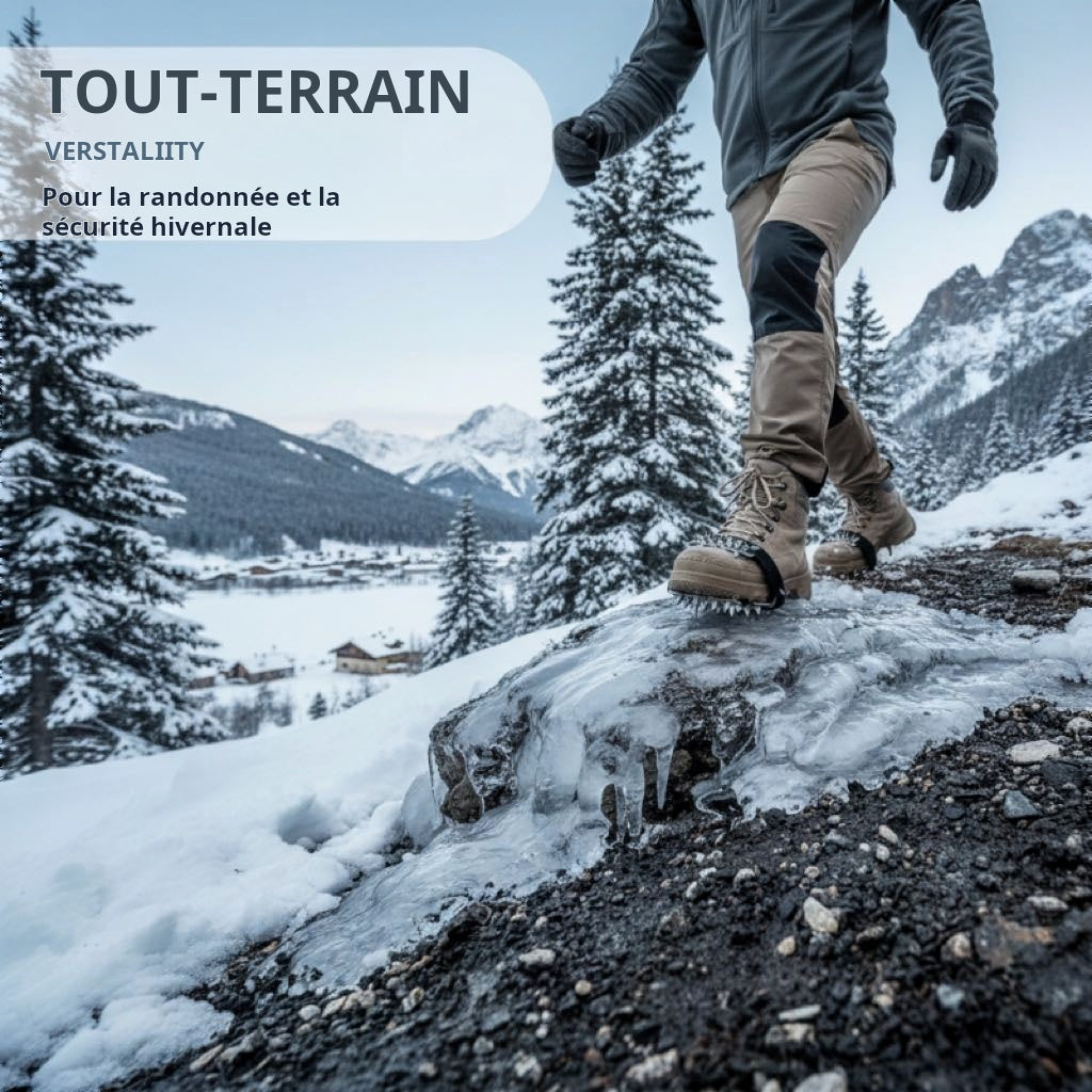 Crampons 26 pointes - Couvre-chaussures antidérapants à pointes