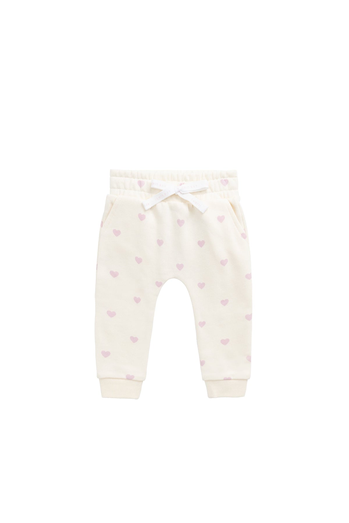 Pantalon de survêtement en coton élasthanne à imprimé floral rose décontracté avec taille élastique et coupe décontractée pour filles, pour une tenue active quotidienne