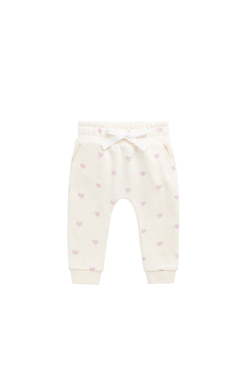 Pantalon de survêtement en coton élasthanne à imprimé floral rose décontracté avec taille élastique et coupe décontractée pour filles, pour une tenue active quotidienne
