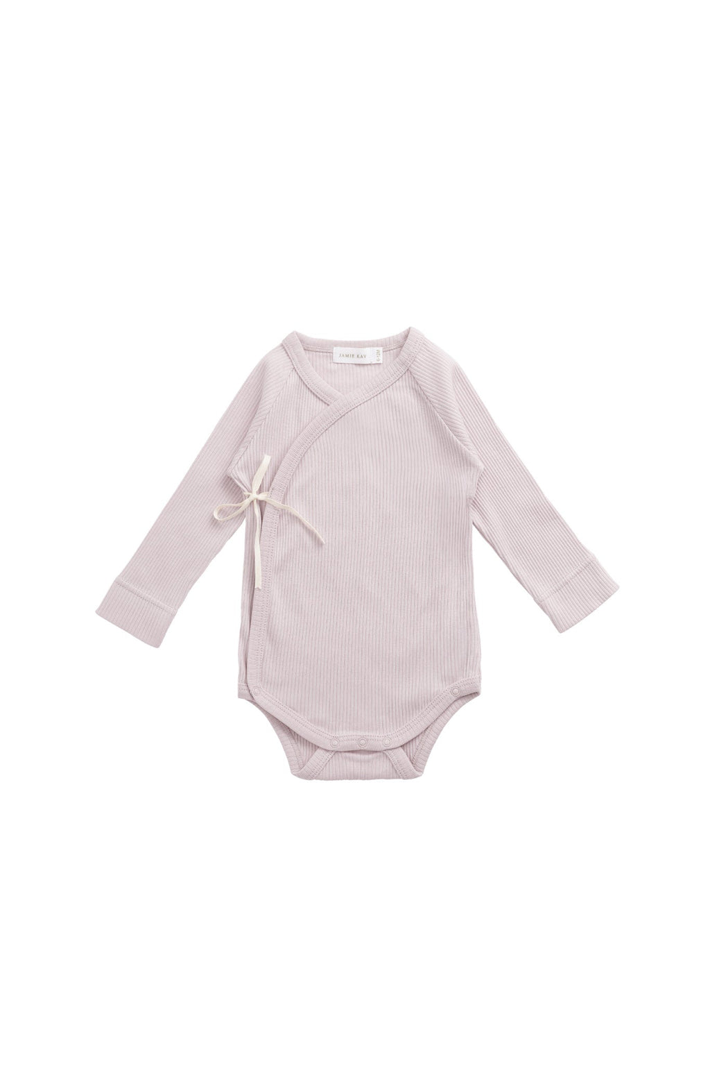 Body à manches longues en coton modal uni, couleur violet classique, avec tissu doux et extensible pour le confort quotidien de bébé