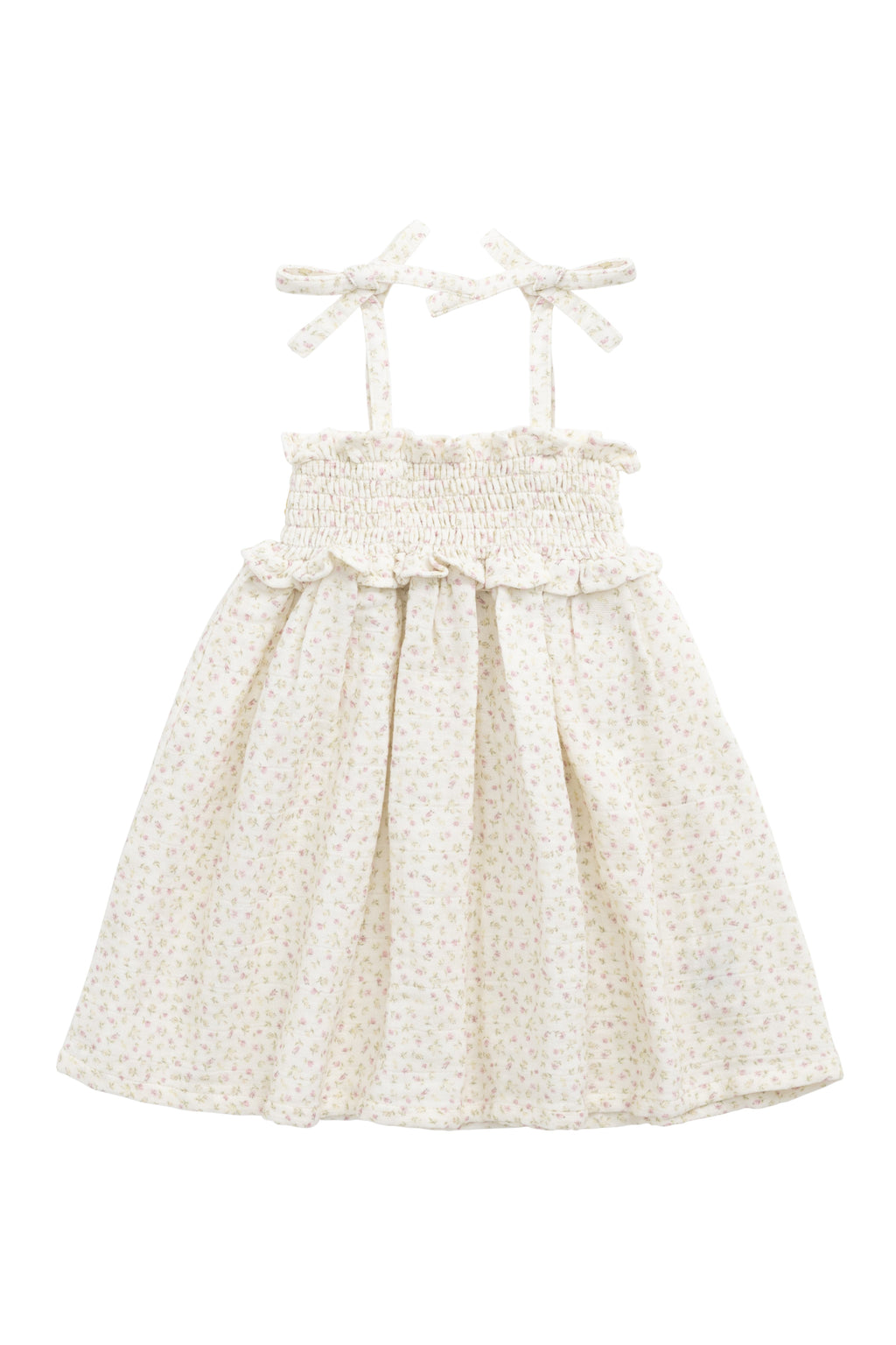 Robe en mousseline de coton bio à imprimé floral rose romantique avec tissu léger et respirant pour occasions spéciales fille