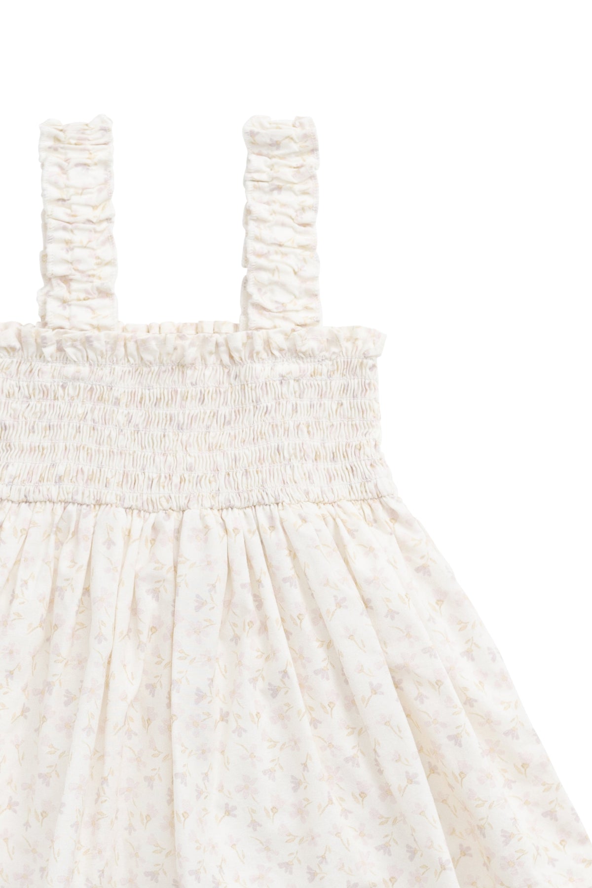 Haut en coton bio pour fille imprimé floral romantique mauve Bélier, avec tissu léger et respirant pour un style décontracté au quotidien.