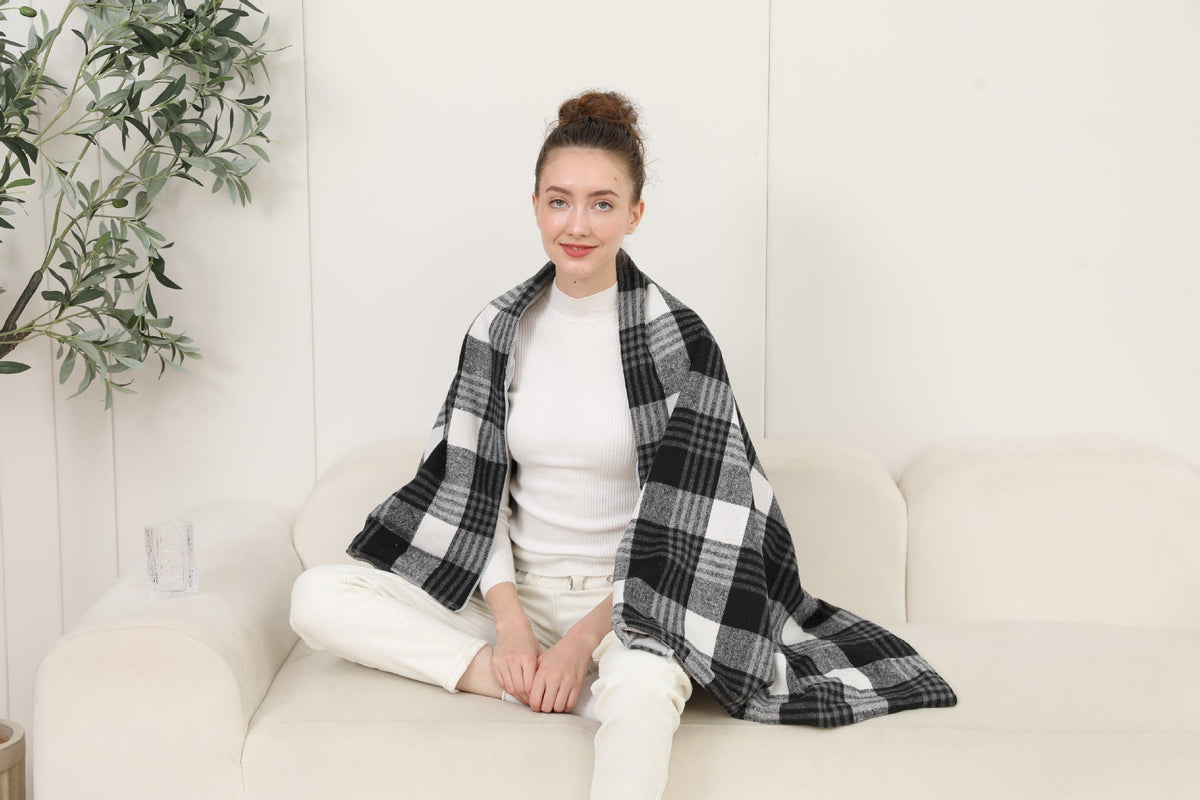 Écharpe chauffante nouvelle génération - Couverture chauffante multifonctionnelle intelligente et réglable - Version épurée avec fonction de chauffage USB