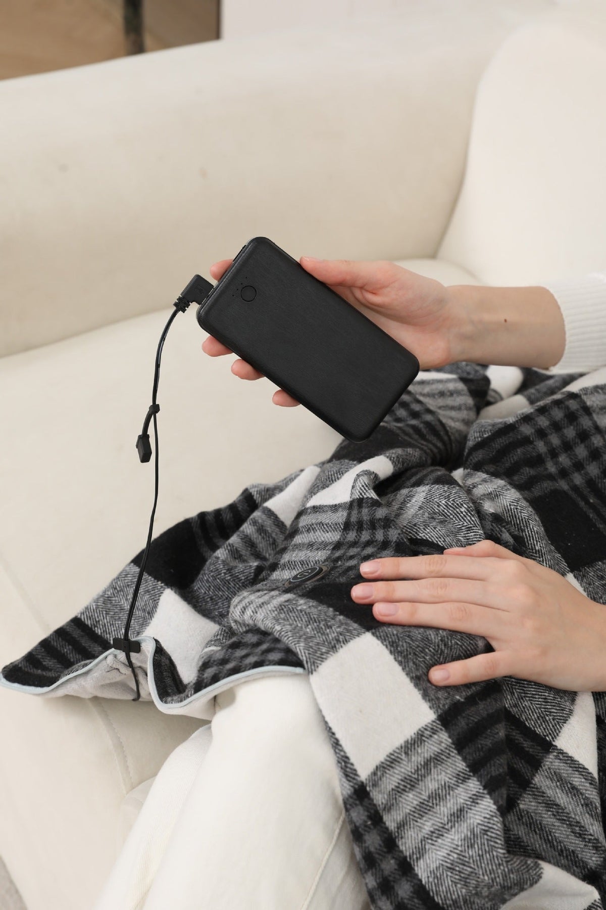 Écharpe chauffante nouvelle génération - Couverture chauffante multifonctionnelle intelligente et réglable - Version épurée avec fonction de chauffage USB