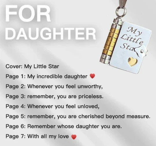 Collier livre My Little Star pour fille, cadeau d'anniversaire et de remise de diplôme, bijoux d'amour