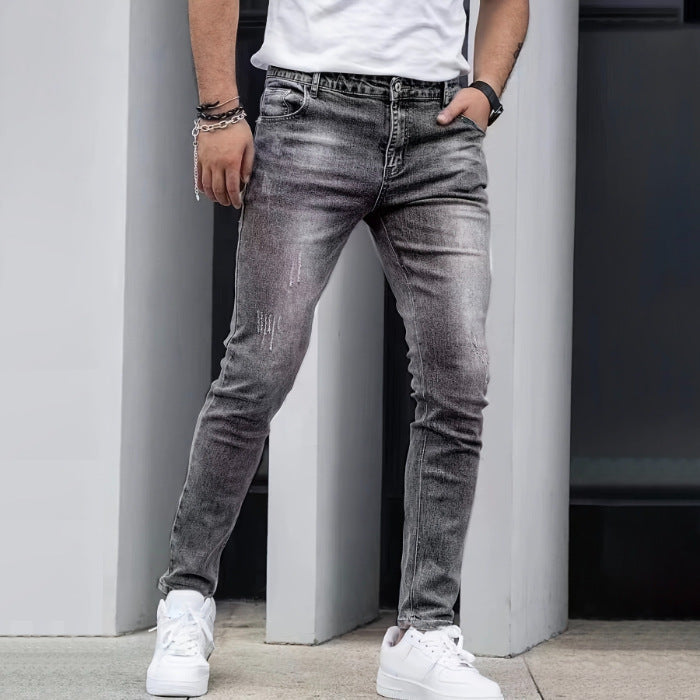 Men's regular fit straight jeans, comfortable and timeless