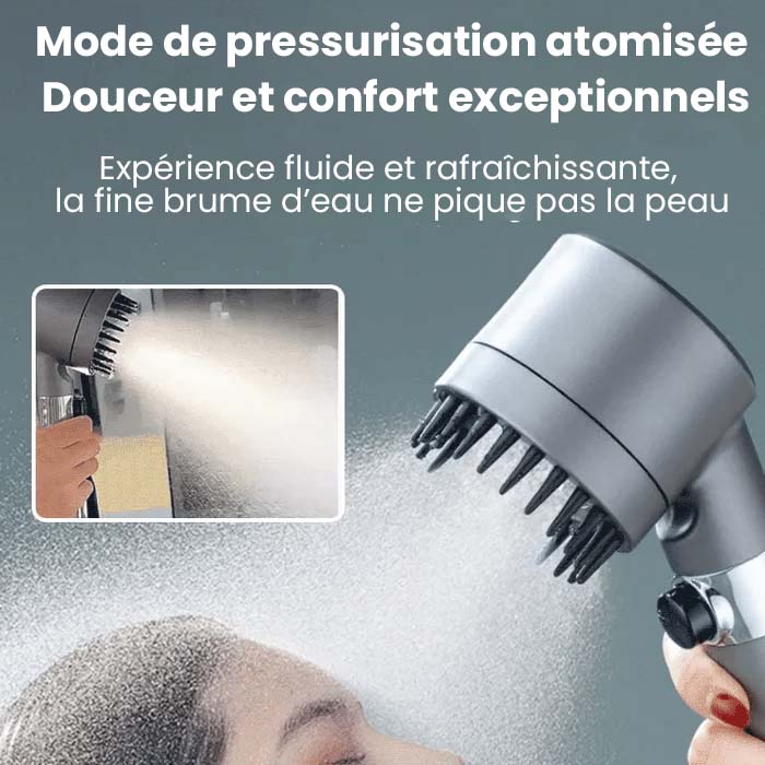 Luxury Shower Head for Skincare and Massage - 3 Spray Modes with Water-Saving Technology for a Rejuvenating Shower Experience