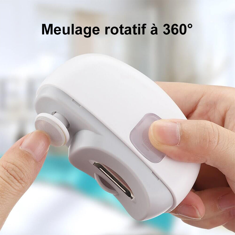 Coupe-ongles et polissoir électrique 2-en-1 ultra facile et sans effort