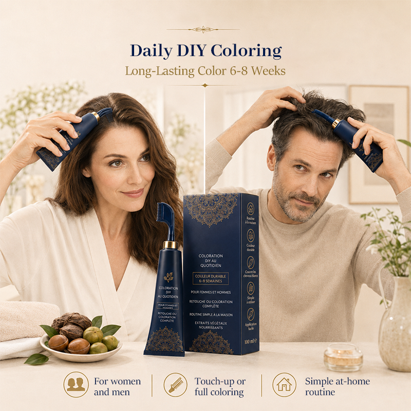Peigne pour coloration maison des cheveux naturels