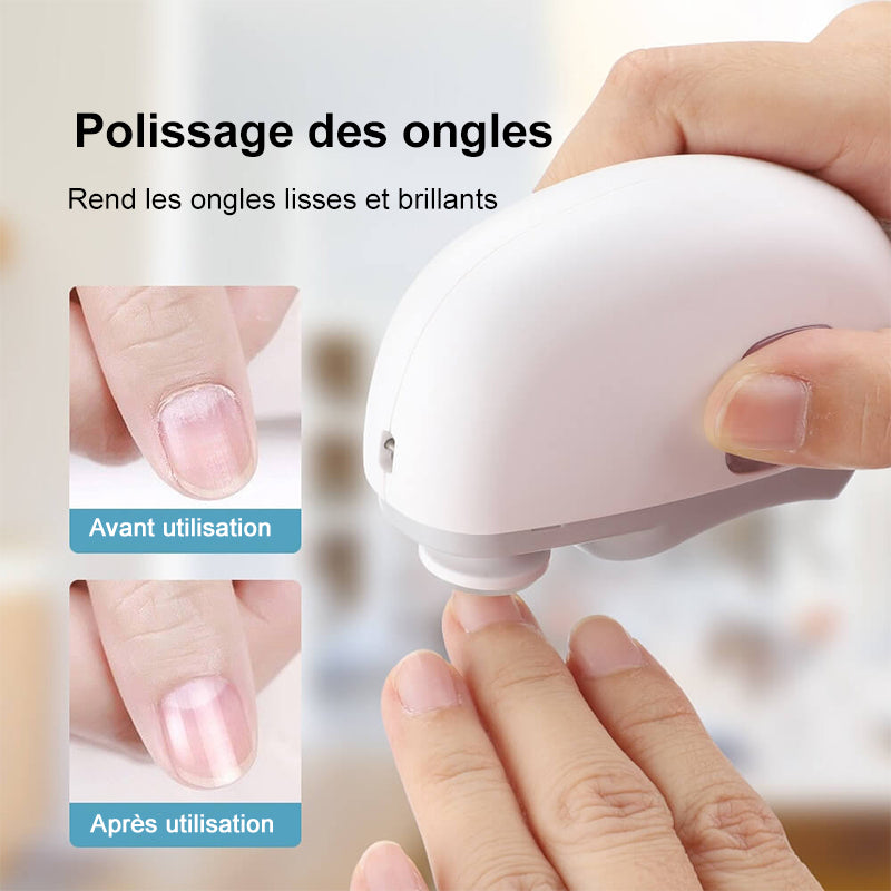 Coupe-ongles et polissoir électrique 2-en-1 ultra facile et sans effort