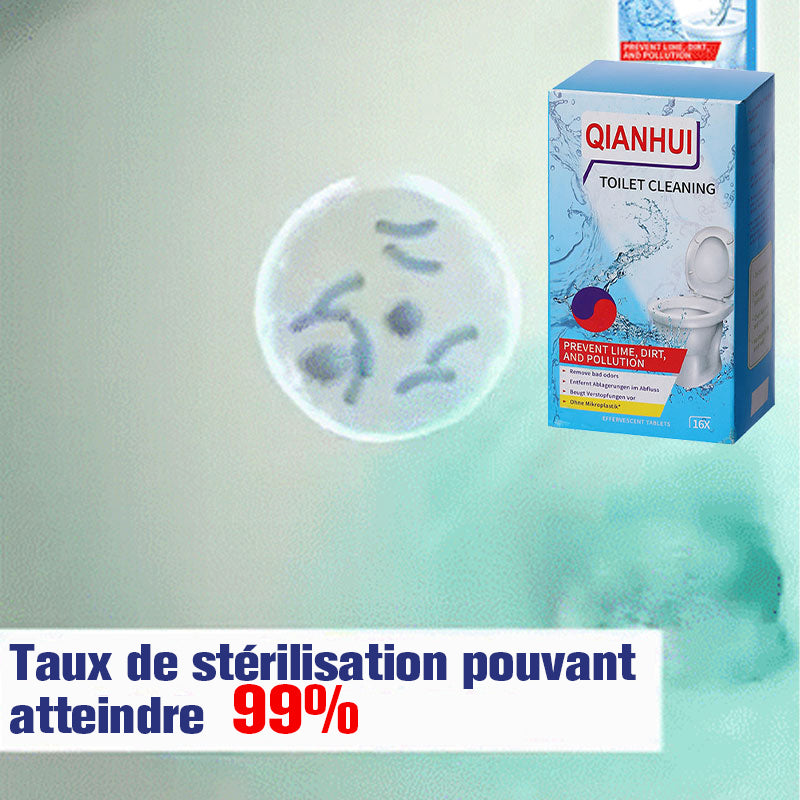 Comprimés effervescents de nettoyage pour toilettes - décontamination, tartre urinaire, alcali urinaire et élimination des odeurs