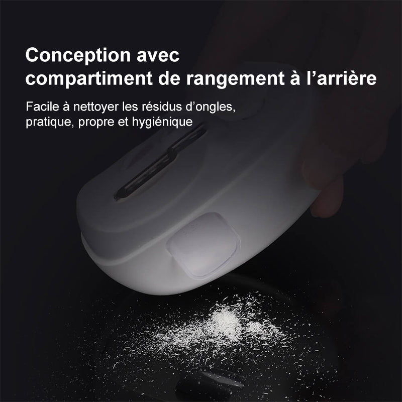 Coupe-ongles et polissoir électrique 2-en-1 ultra facile et sans effort