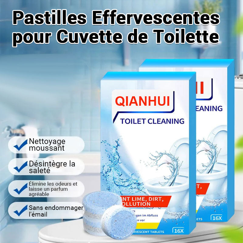 Comprimés effervescents de nettoyage pour toilettes - décontamination, tartre urinaire, alcali urinaire et élimination des odeurs