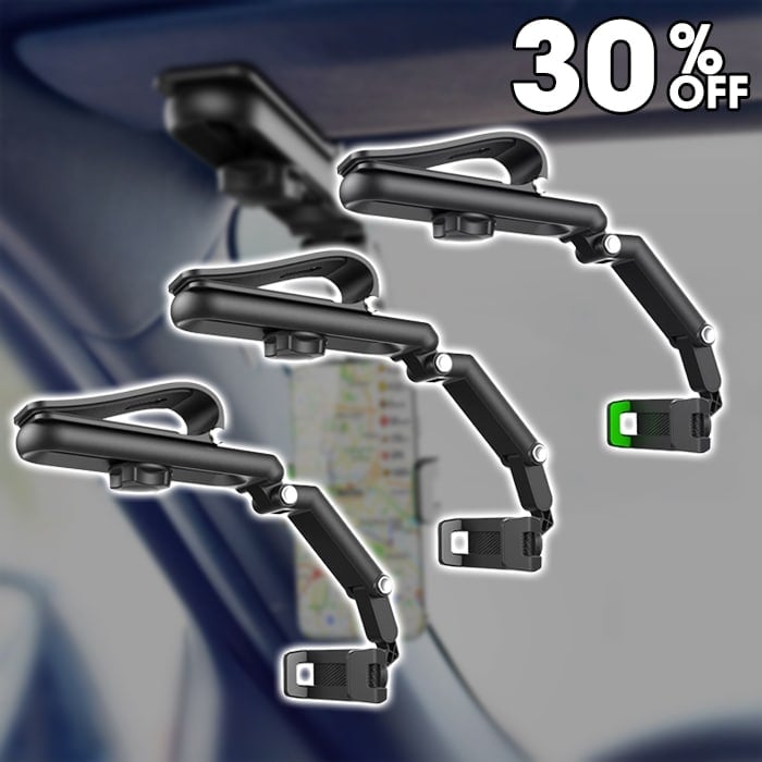 Retractable and rotating cell phone holder