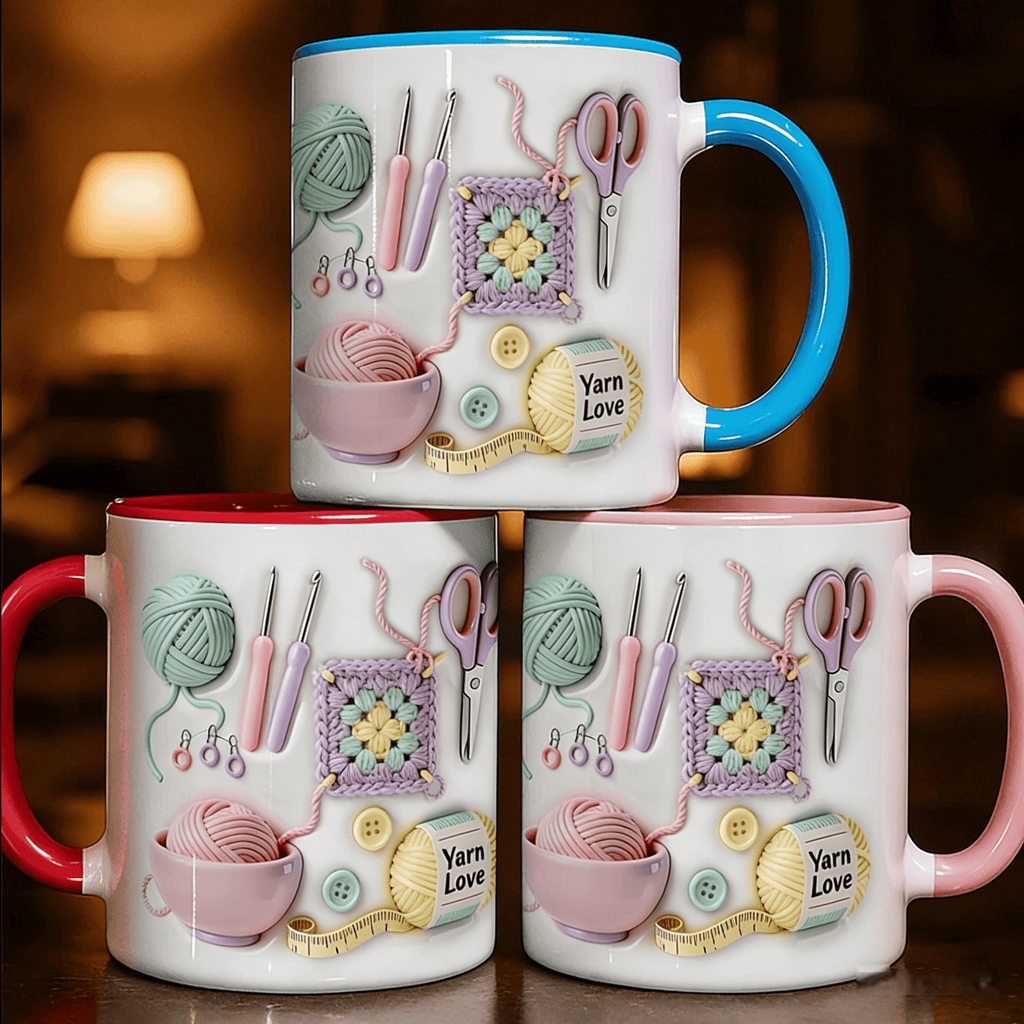 BÉNÉFICIEZ DE 50 % DE RÉDUCTION Offre flash Bientôt épuisé Mug Fil d'amour, le cadeau idéal pour les amateurs de loisirs créatifs et les esprits créatifs