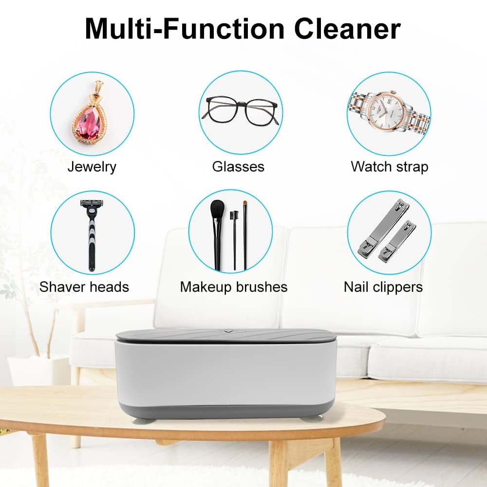 High-tech Ultrasonic Professional Cleaning: Restore the sparkle to your jewelry and glasses with no risk of damage