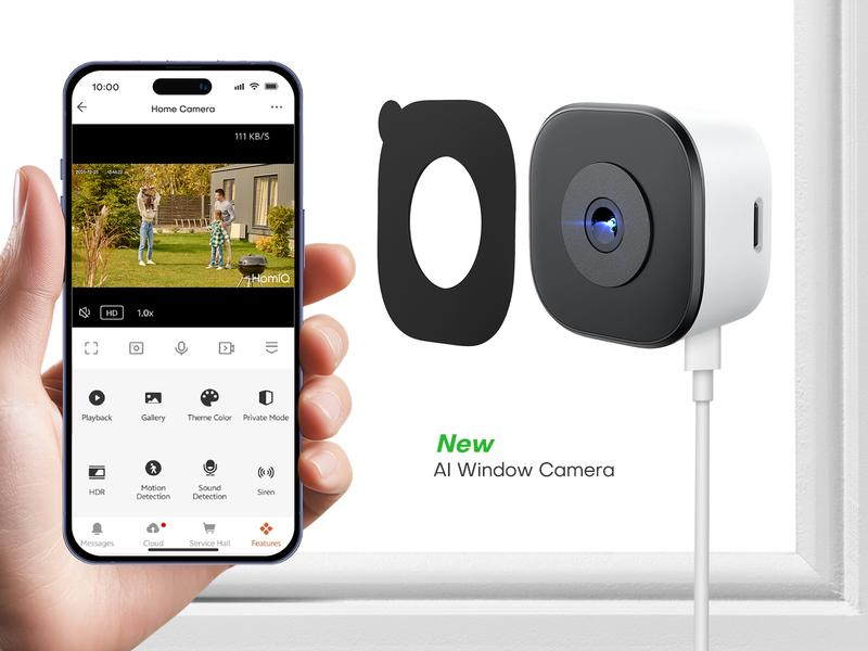 Caméra de sécurité magnétique, vision nocturne couleur cristalline, enregistrement 24h/24, 7j/7 et alertes intelligentes, installation facile