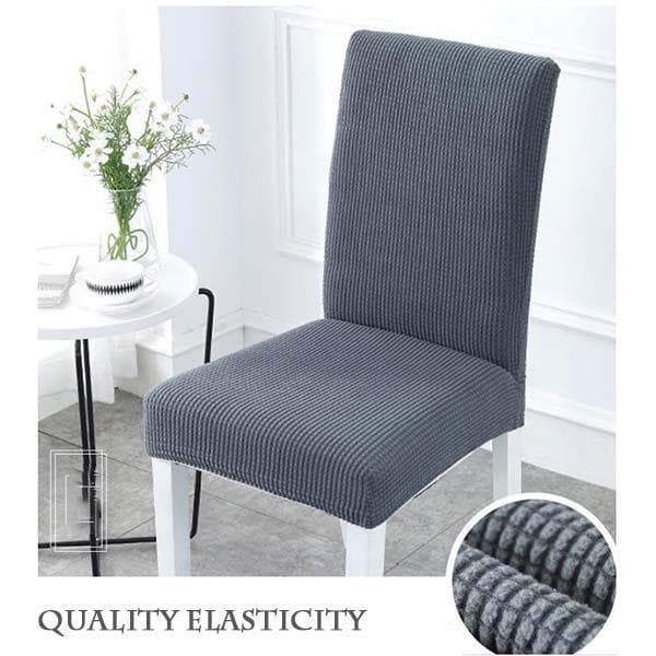 Réduction Housse de chaise extensible Ajustement parfait, anti-tache, protège et rénove vos chaises facilement