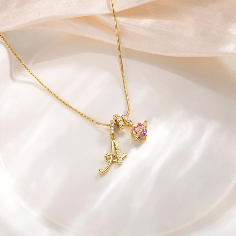 RÉDUCTION Colliers pendentifs 3 rangs avec initiales A-Z | Personnalisés et élégants