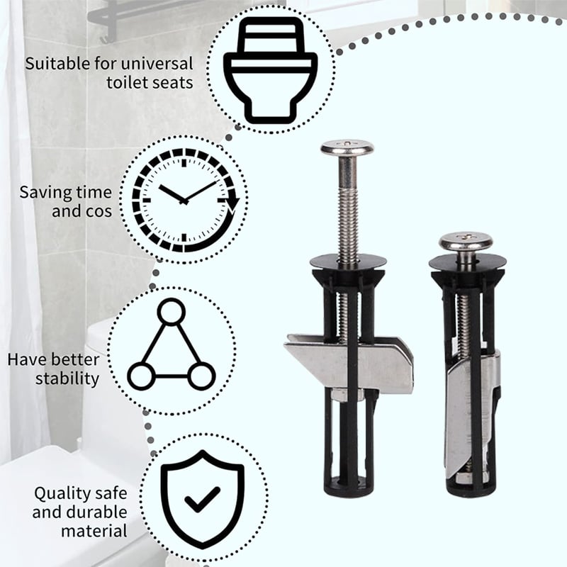 Heavy-duty toilet seat screw