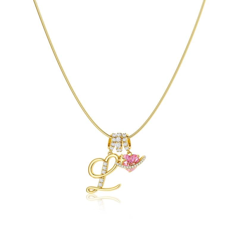 RÉDUCTION Colliers pendentifs 3 rangs avec initiales A-Z | Personnalisés et élégants