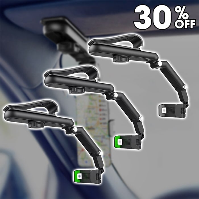 Retractable and rotating cell phone holder
