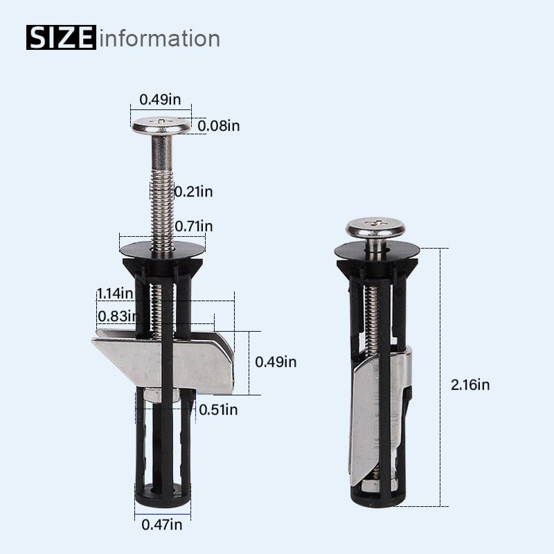 Heavy-duty toilet seat screw