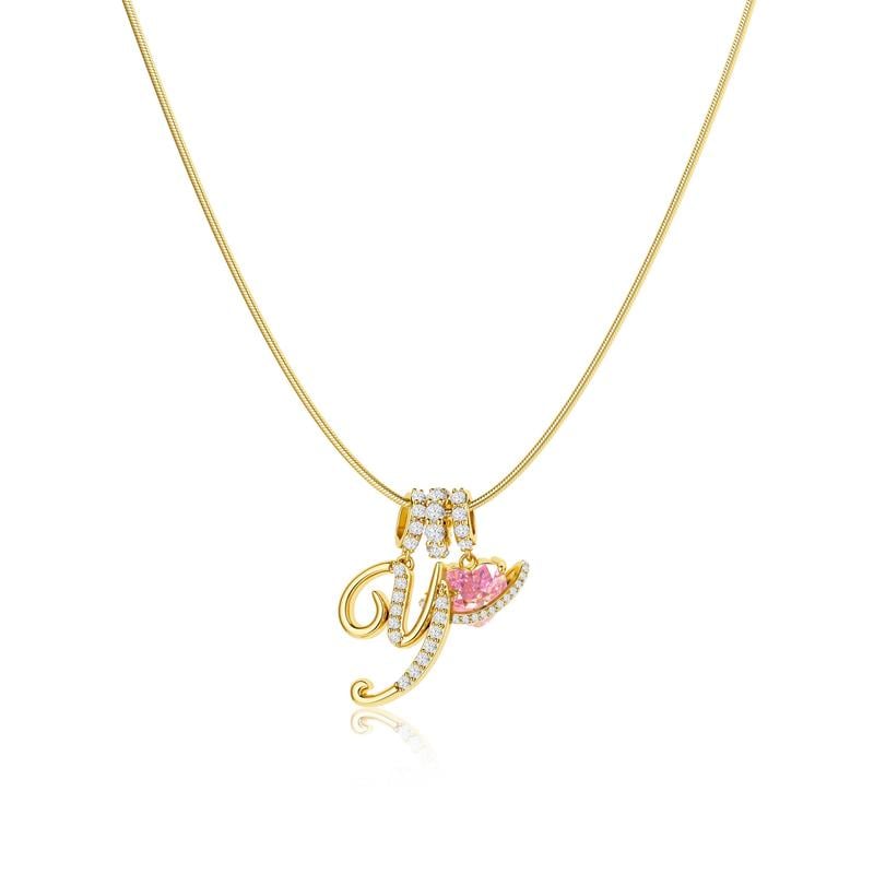 RÉDUCTION Colliers pendentifs 3 rangs avec initiales A-Z | Personnalisés et élégants