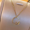 Nuit rayonnante : Collier lune et étoile