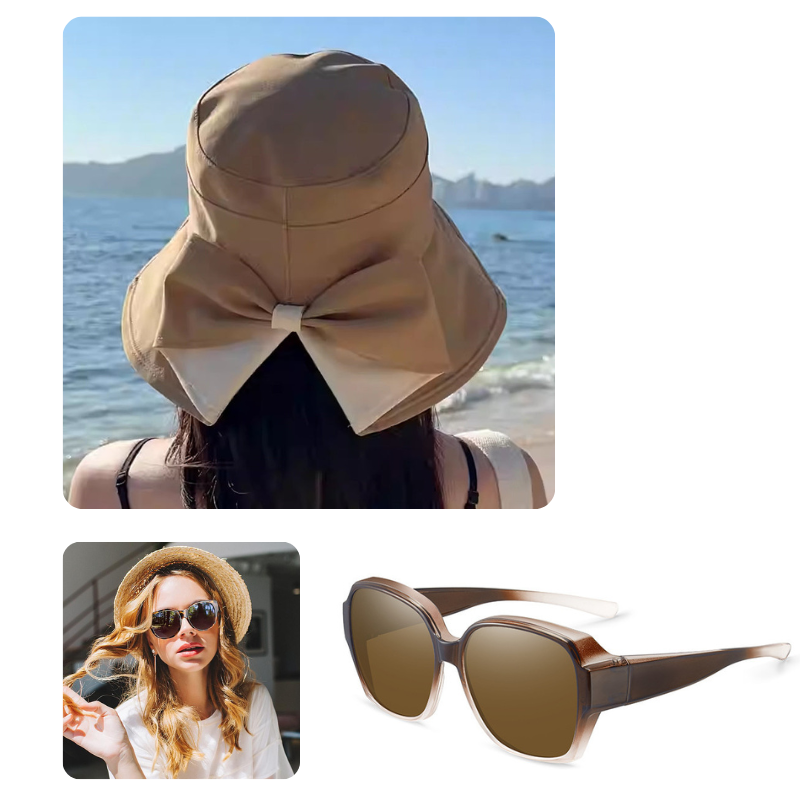 LIMITE 50% DE RÉDUCTION Chapeau de Soleil Femme à Bords Extra Larges, Couverture 360°, Flexible