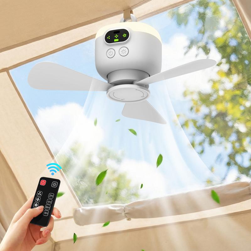 DE RÉDUCTION Ventilateur de plafond rechargeable avec éclairage LED