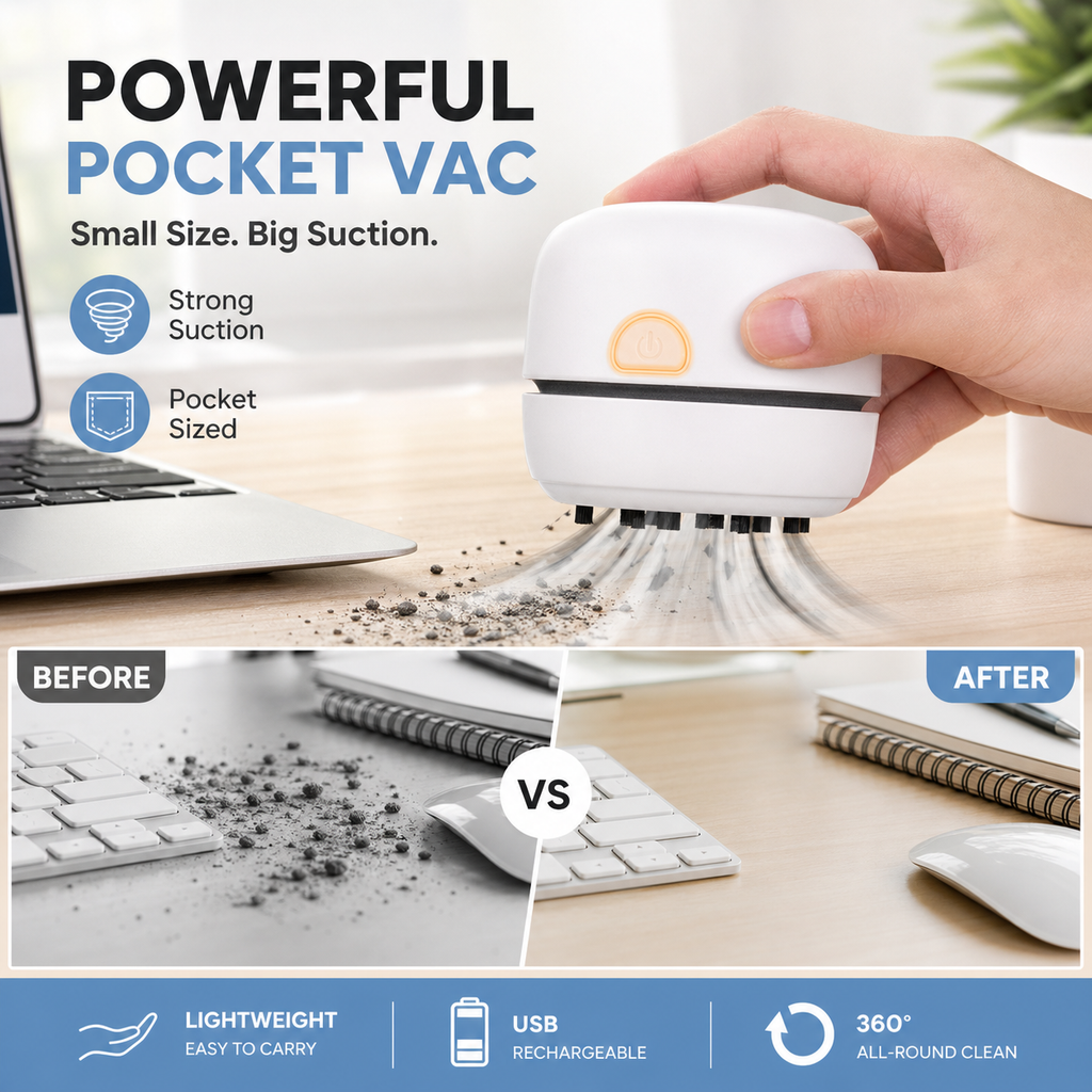 Mini aspirateur portable pour bureau