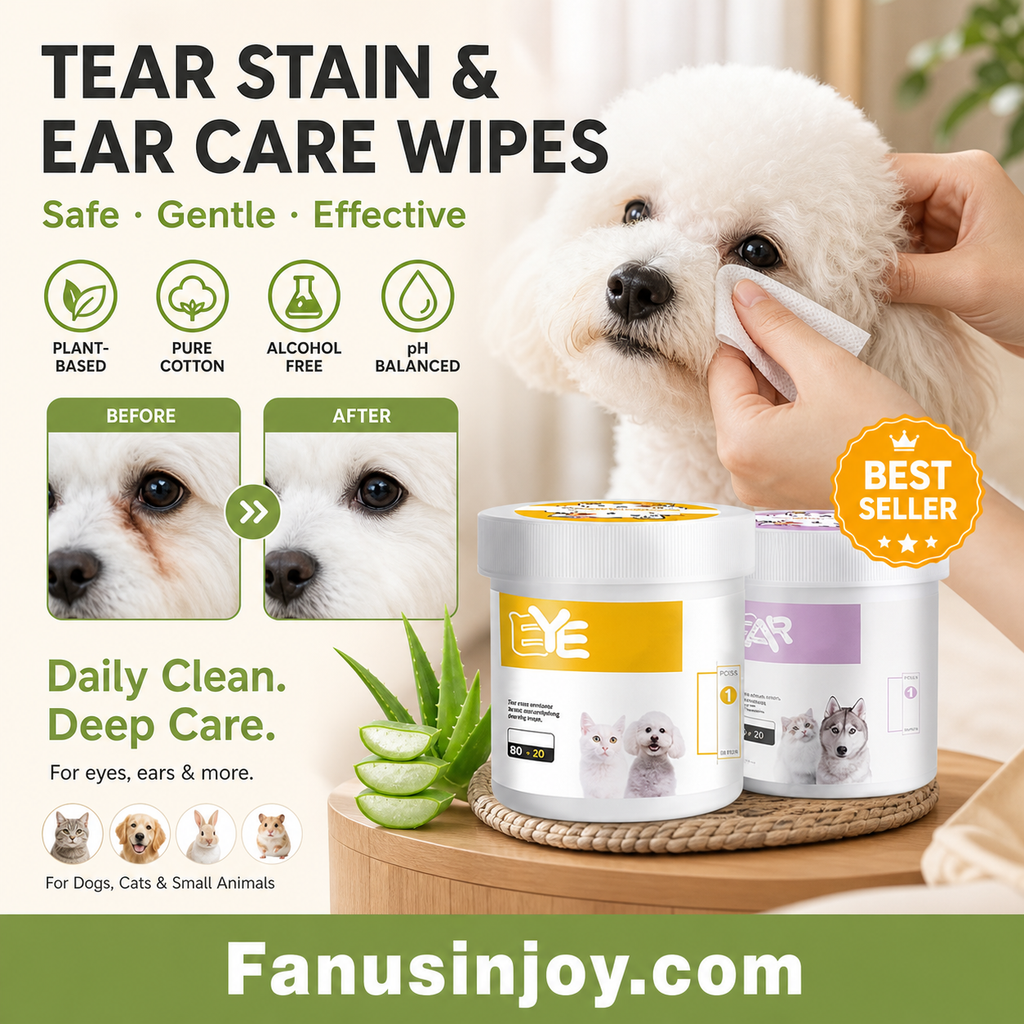 1 acheté 1 offert Lingettes nettoyantes yeux et oreilles à base de plantes, sans parfum, nettoient en douceur les yeux et les oreilles de votre compagnon à quatre pattes