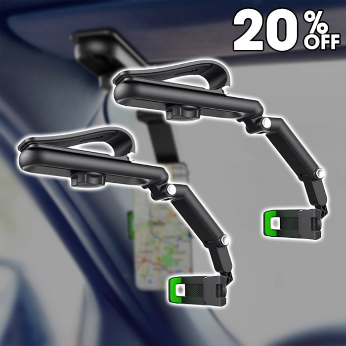 Retractable and rotating cell phone holder