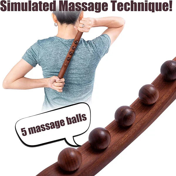 Bâton de massage lymphatique en bois