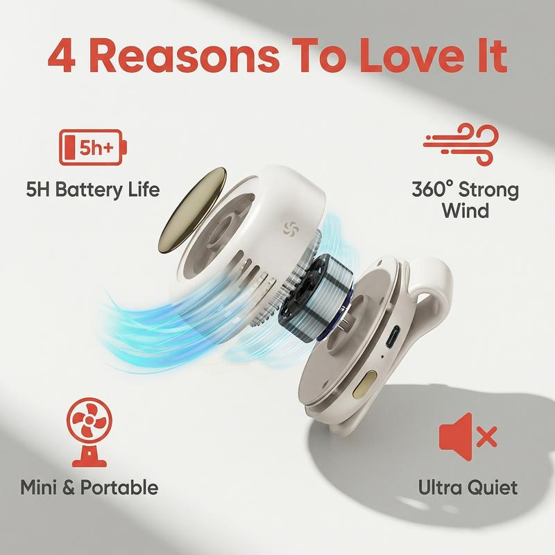 RÉDUCTION Ventilateur sans pales Ultra-léger & recharge rapide Offre Limitée
