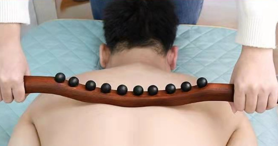 Bâton de massage lymphatique en bois