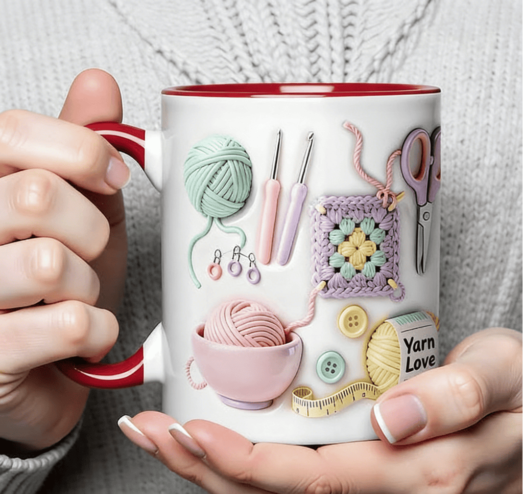 BÉNÉFICIEZ DE 50 % DE RÉDUCTION Offre flash Bientôt épuisé Mug Fil d'amour, le cadeau idéal pour les amateurs de loisirs créatifs et les esprits créatifs