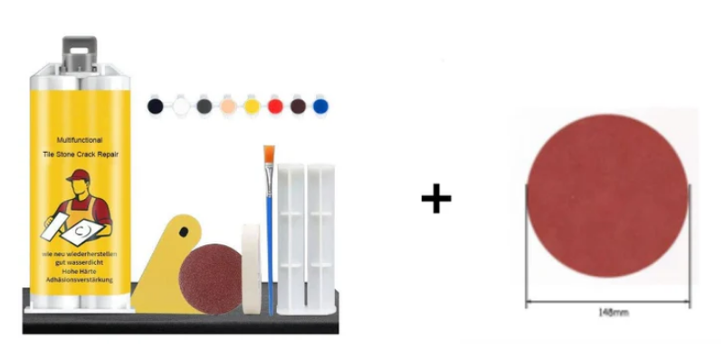 Multifunctional repair kits for cracks in tiles and stones