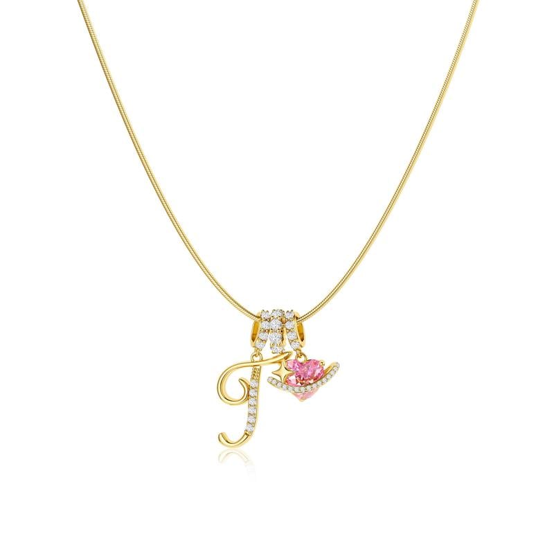 RÉDUCTION Colliers pendentifs 3 rangs avec initiales A-Z | Personnalisés et élégants