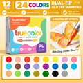 Magical Glitter Markers Dual-Tip Two-Color Art Pens
