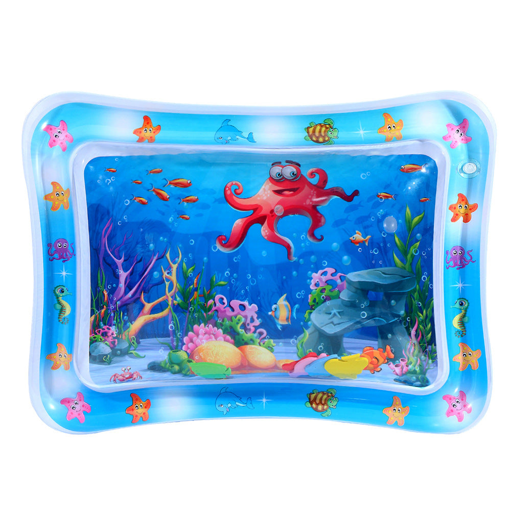 Tapis aquatique interactif pour animaux de compagnie avec poissons flottants + tapis rafraîchissant pour l'été