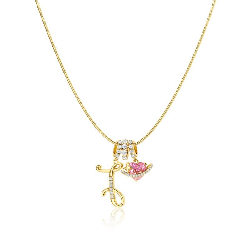 RÉDUCTION Colliers pendentifs 3 rangs avec initiales A-Z | Personnalisés et élégants