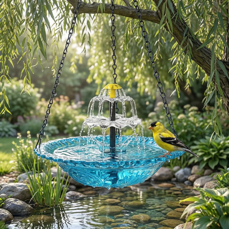 SPRING - 50% OFF Solar Hanging Bird Bath Fountain or Bird Feeder