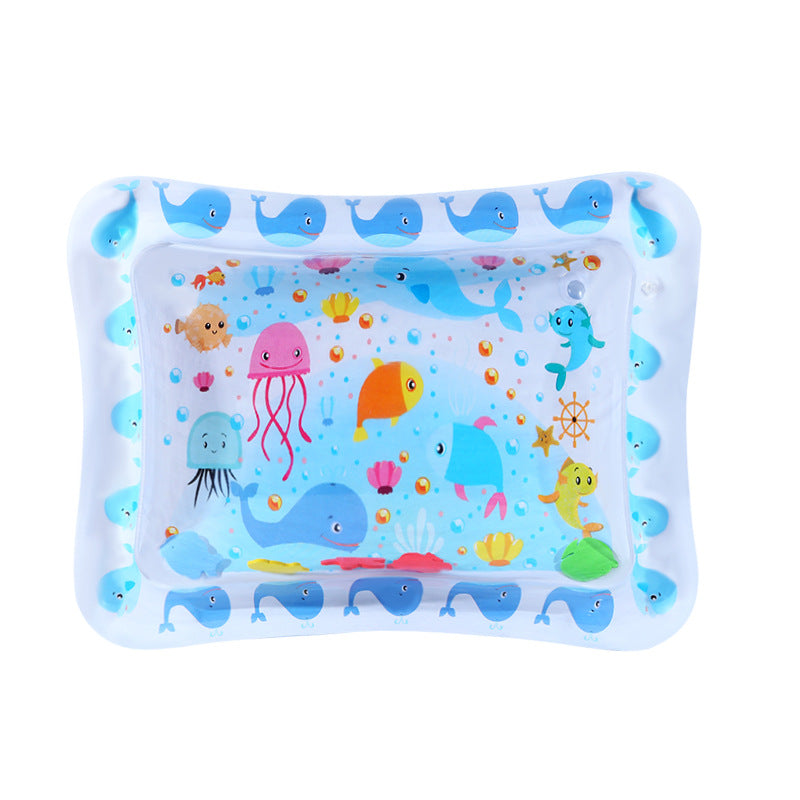 Tapis aquatique interactif pour animaux de compagnie avec poissons flottants + tapis rafraîchissant pour l'été