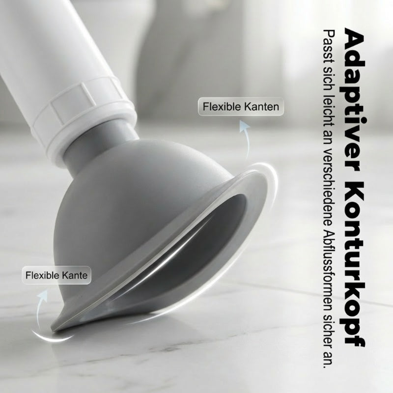 Déboucheur haute pression pour toilettes à usage domestique, élimination immédiate des bouchons, sans produits chimiques, sans saleté.